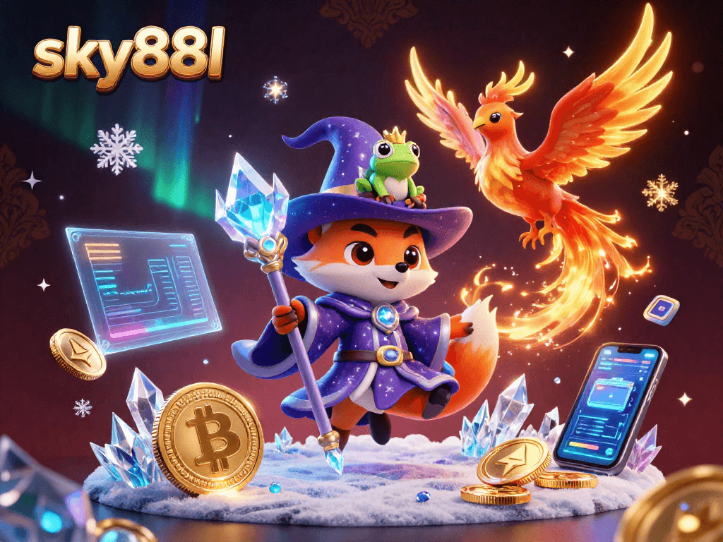Experience the thrill of gaming with sky88l's mystical characters embodying the casino universe.