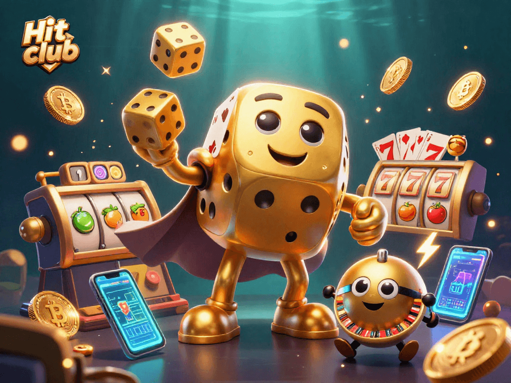 Join the excitement at Hit club with dynamic golden dice and thrilling slot elements!