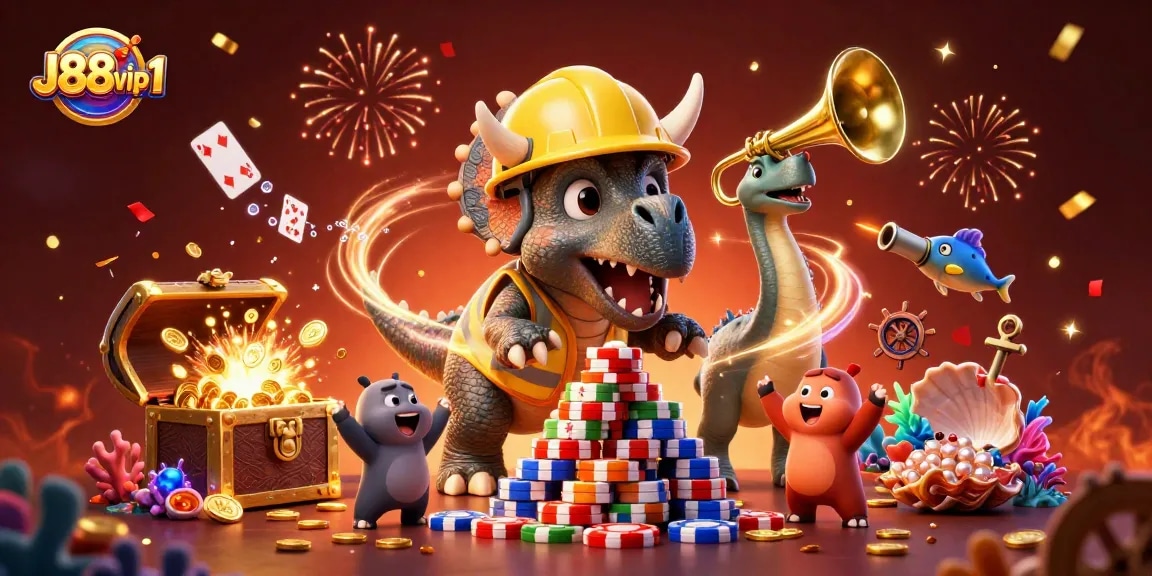 Join the festive J88vip1 celebration as we build winning poker chip pyramids!