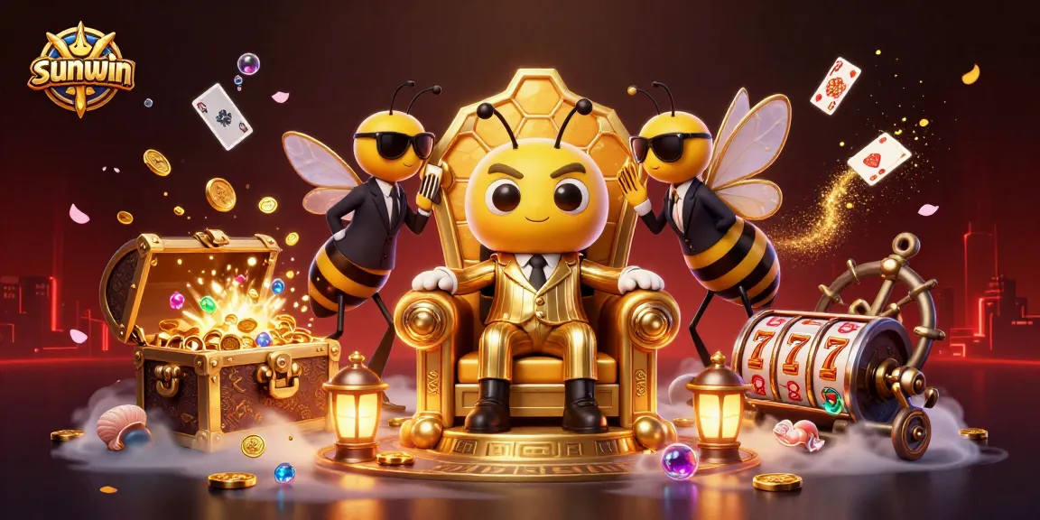 Engage with sunwin's thrilling casino games featuring a bustling scene of characters and vibrant elements.