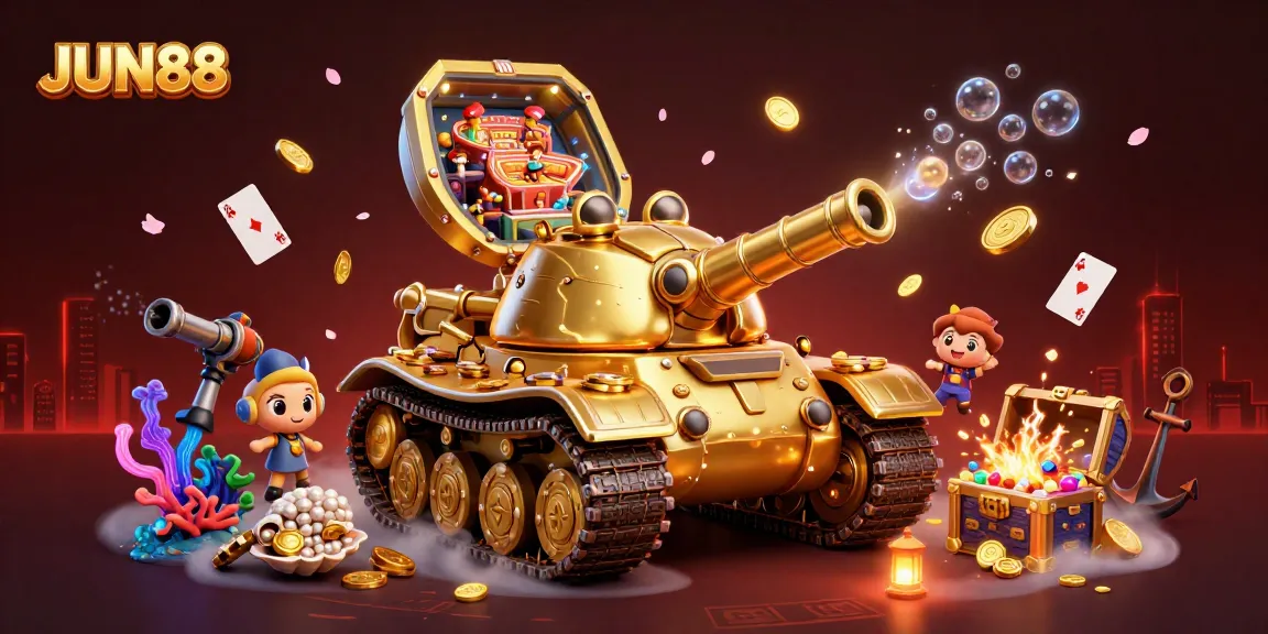 Experience JUN88's vibrant gaming world with rich casino elements and eye-catching visuals.