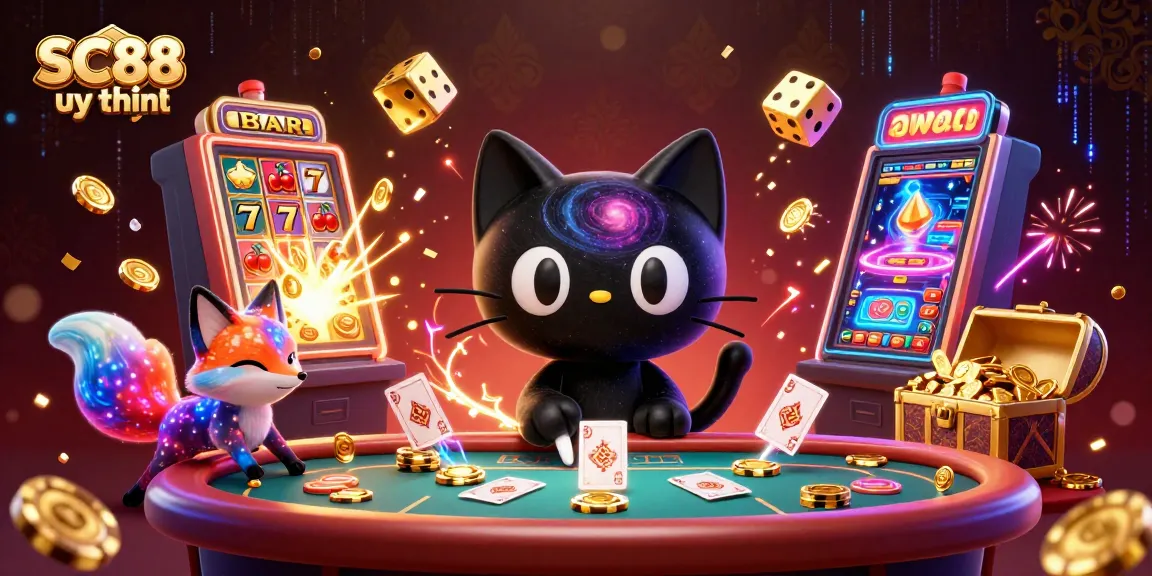 Engage in the SC88 uy tín cosmic casino experience with dynamic characters and elements.