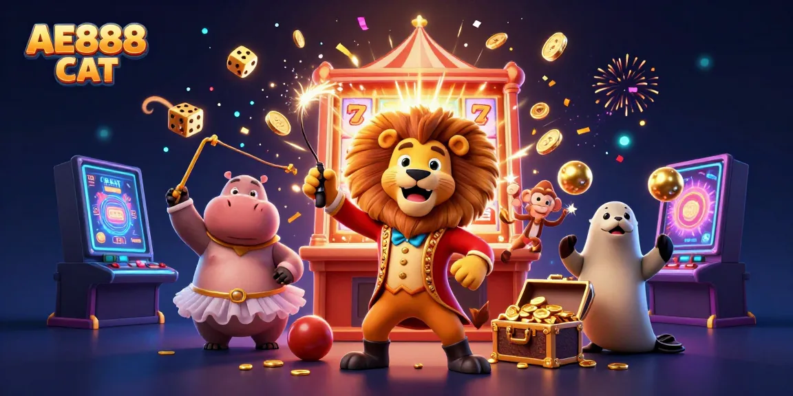Experience the excitement of AE888 CAT with vibrant casino characters and jackpot elements.