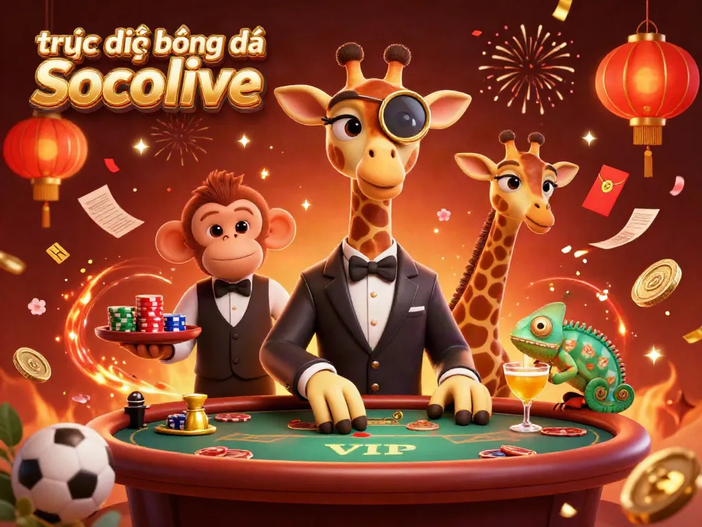 Experience direct football streaming with lively characters showcasing lively gambling elements for trực tiếp bóng đá Socolive.