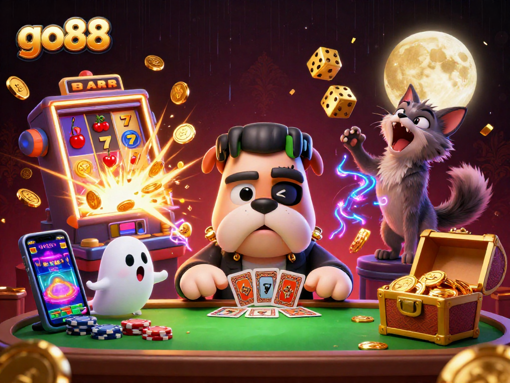 Experience thrilling wins with go88's 3D casino characters in an electrifying game atmosphere.