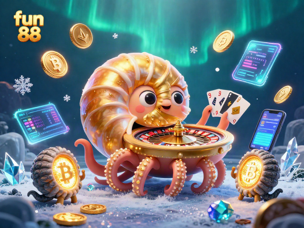 Experience fun 88 with a vibrant 3D casino illustration showcasing dynamic gaming elements.