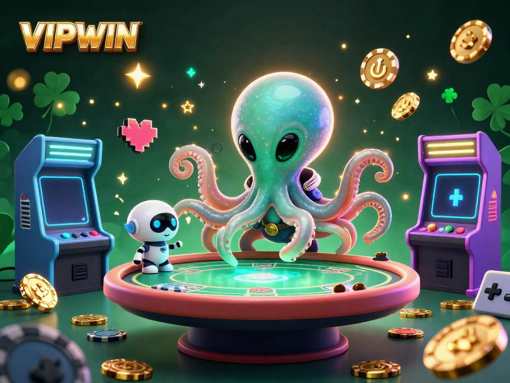 Experience VIPWIN's excitement with colorful characters and gaming elements.