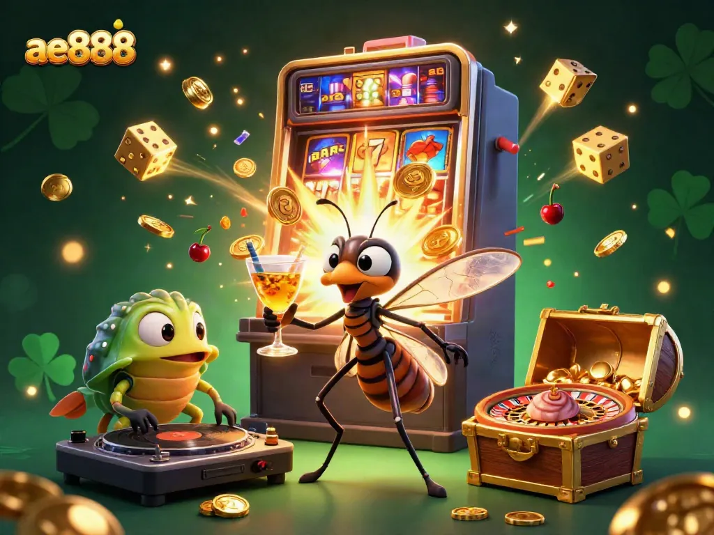 Experience the dynamic casino world of ae888 with vibrant characters and explosive gameplay elements.