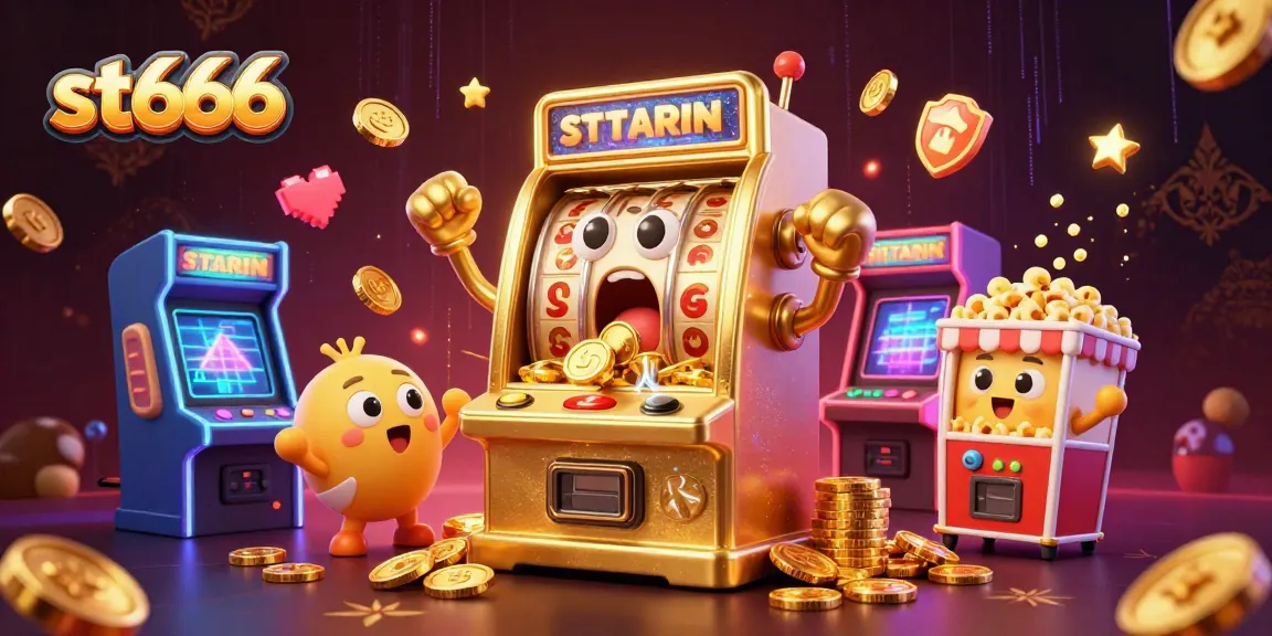 Experience thrilling wins at st666 with a vibrant casino scene featuring a runaway jackpot!