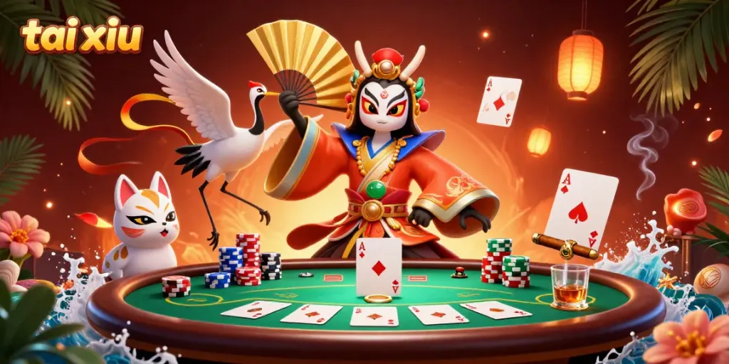Experience tai xiu action with dynamic characters and vibrant casino elements.