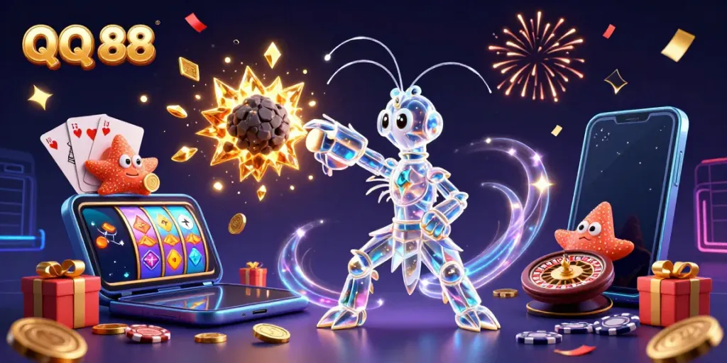 Engage with QQ 88's thrilling slot games as a galactic samurai battles for riches!