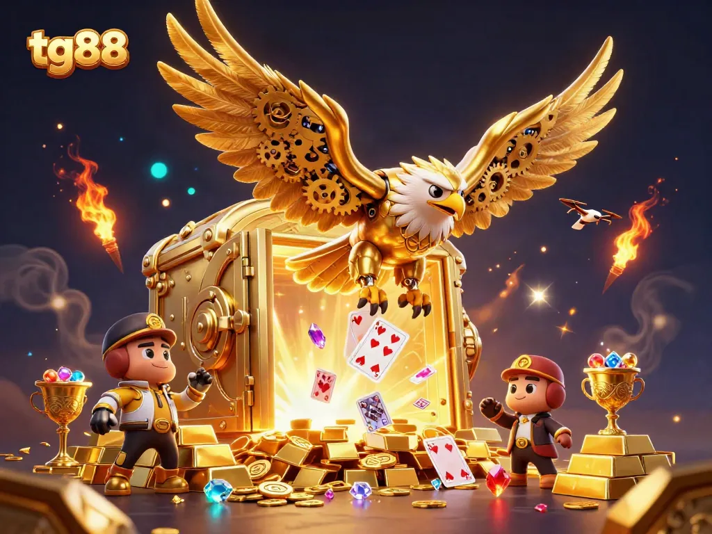 Experience the excitement of tg88 with a dive into a vibrant casino world filled with treasures and cards.
