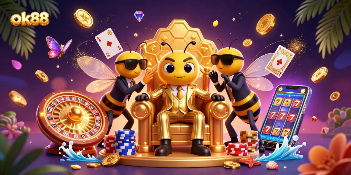 Experience thrilling gameplay at ok88 with a vibrant 3D casino scene featuring dynamic elements and characters.