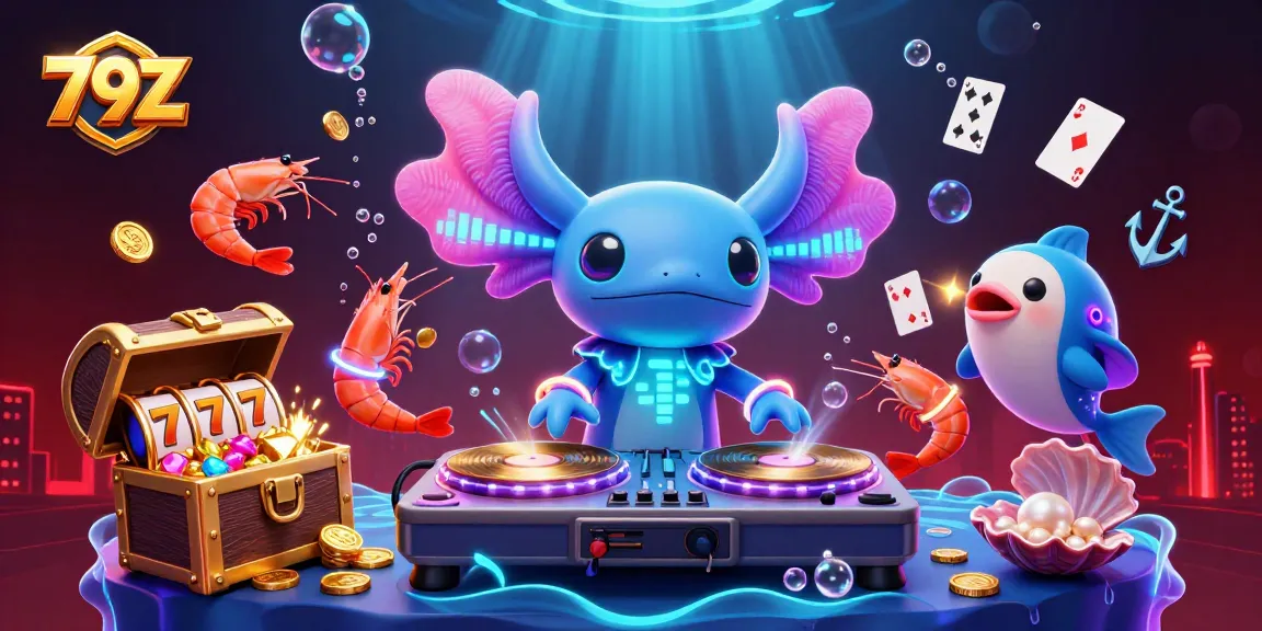 Engage with the vibrant world of 79Z, featuring neon characters and explosive slots action.