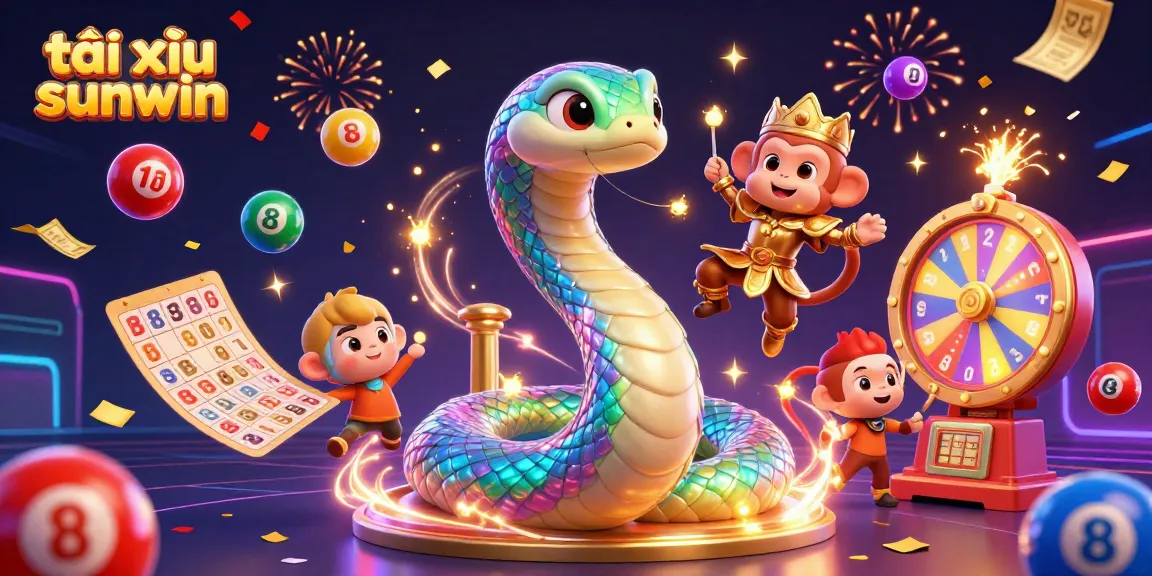 Play thrilling tài xỉu sunwin as a rainbow serpent coils around a golden pillar with dynamic elements.