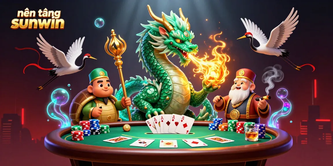 Engage with the dynamic nền tảng sunwin through a thrilling poker scene, showcasing vibrant game elements.