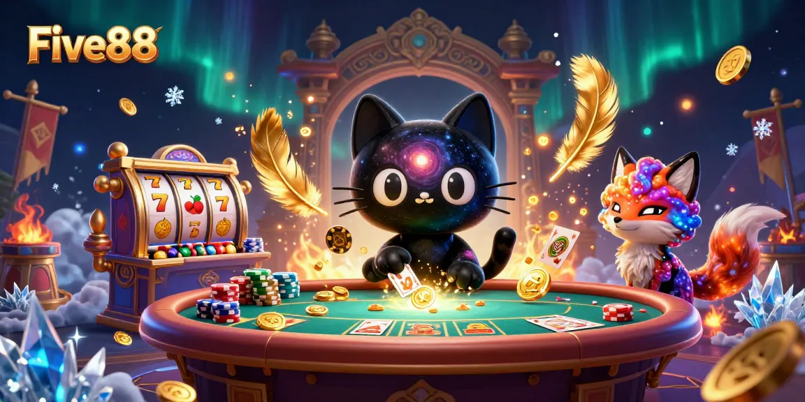 Experience the thrill of Five88 casino with a cosmic blend of games and vibrant characters.