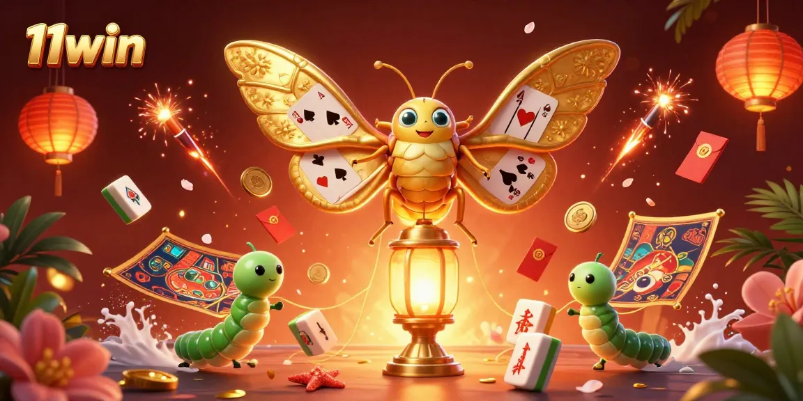 Experience thrilling gameplay with 11win, featuring vibrant casino-themed 3D illustration.
