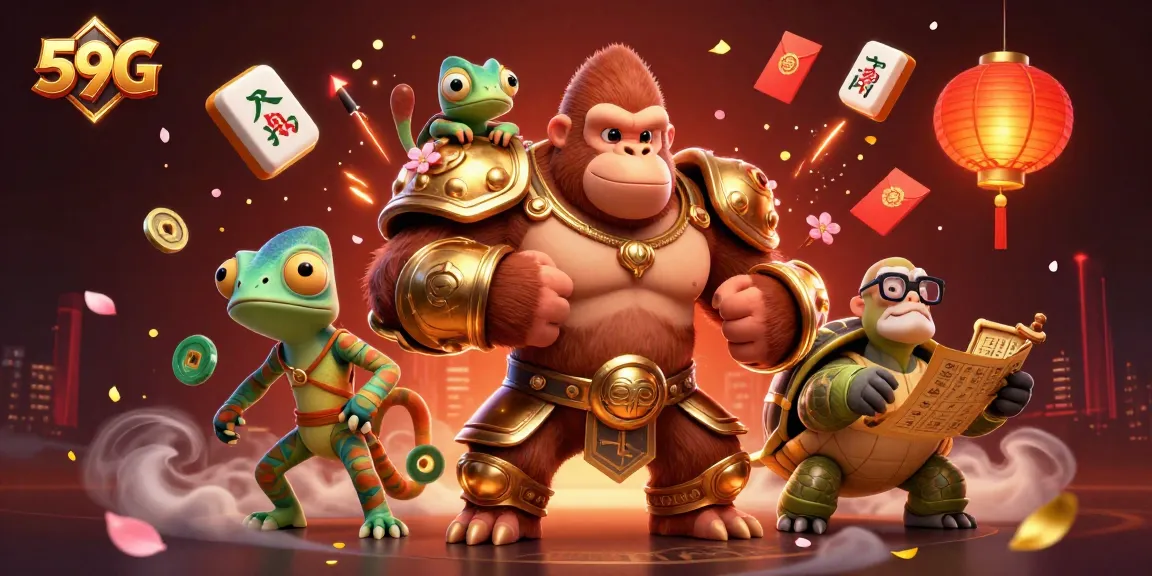 Experience thrilling wins with 59G in an exciting casino adventure featuring vibrant characters and dynamic gaming elements.