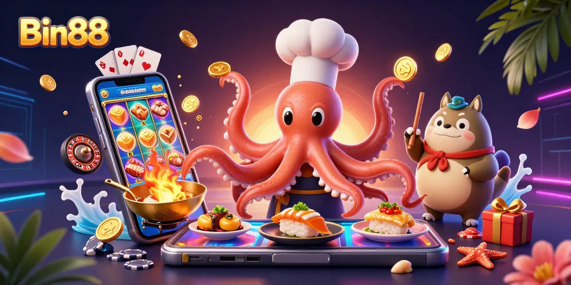 Engage in thrilling gameplay with Bin88's dynamic 3D casino scene featuring exciting slot action.