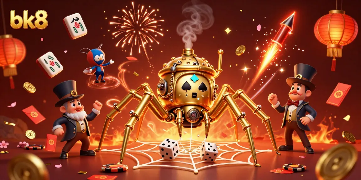 Experience thrilling gaming action at bk8 with vibrant casino elements and a dynamic 3D artistic scene.