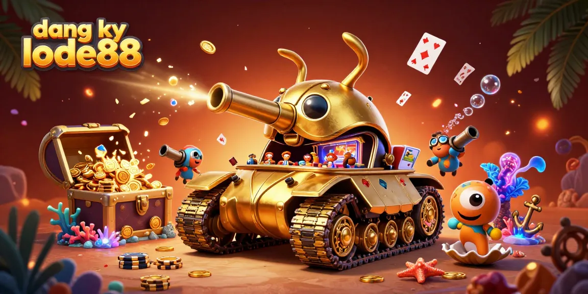 Engage in action with dang ky lode88 showcasing a vibrant casino scene in a golden beetle tank.