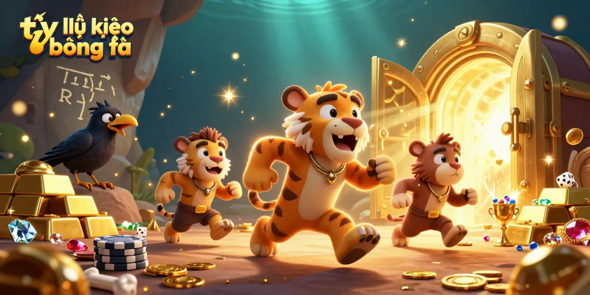 Engage with tỷ lệ kèo bóng đá in a dynamic 3D casino scene featuring vintage characters and treasure.