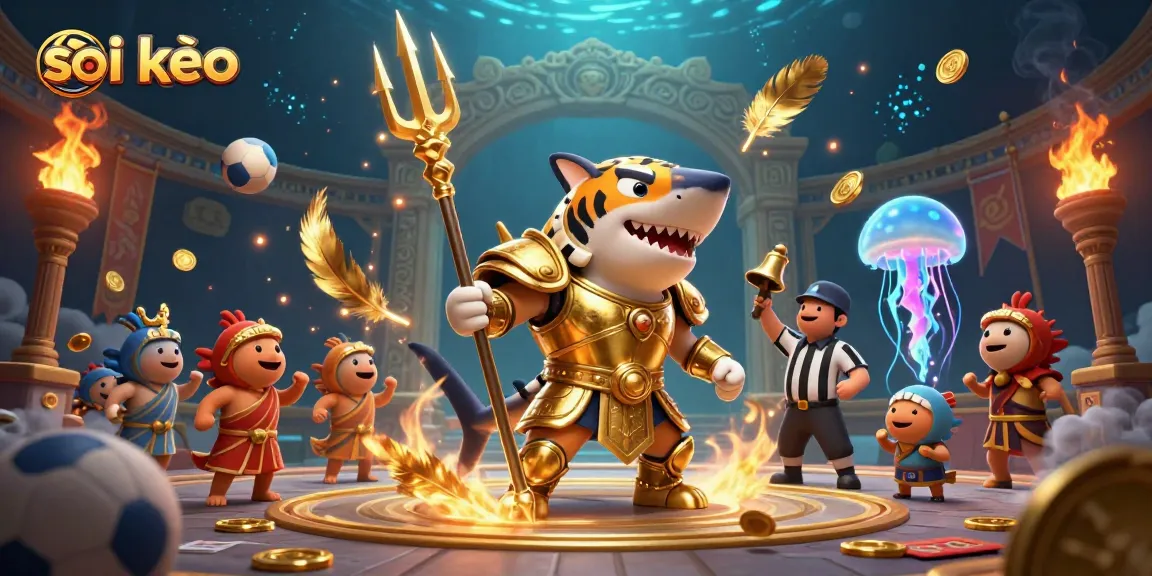 Engage in sports betting excitement with soi kèo and a dynamic underwater colosseum scene